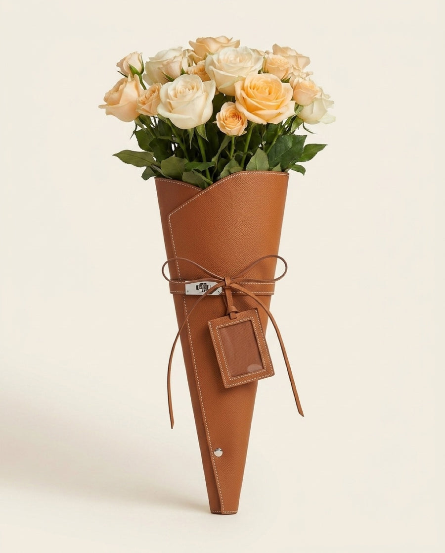 Bloemenkoker Cognac